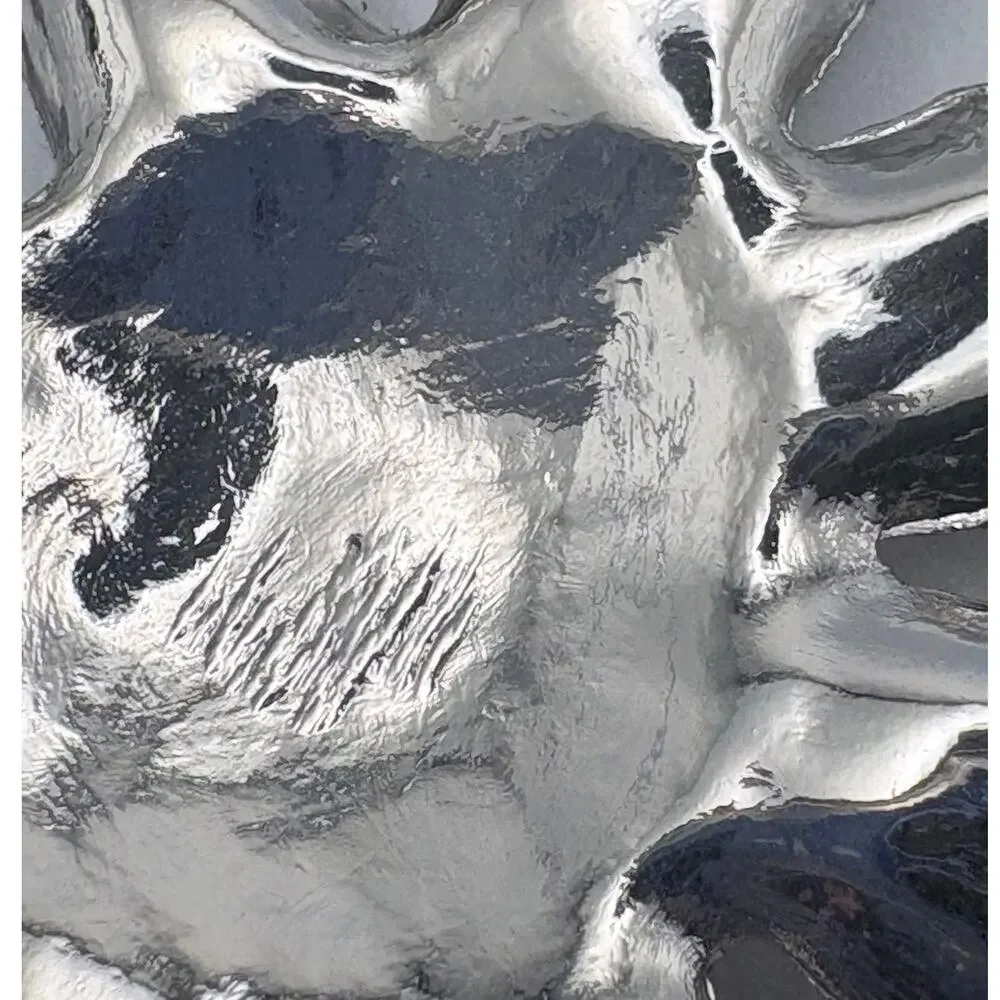 Silver-tone Flower Belt Buckle with Clear Rhinestones